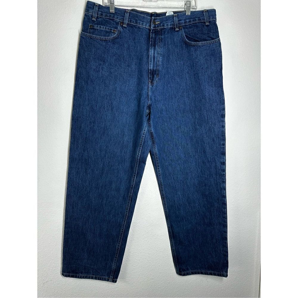NWT Kirkland Signature Men's Relaxed Straight Leg Blue Denim Jeans Size 40 X 30